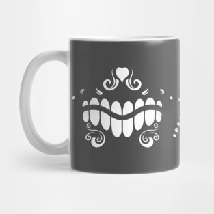 Dia De Los Muertos Sugar Skull Grin - white Mug